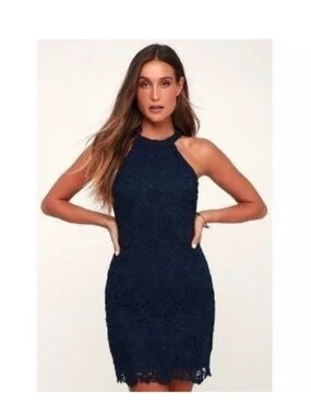 Lulus Love Poem Navy Dress